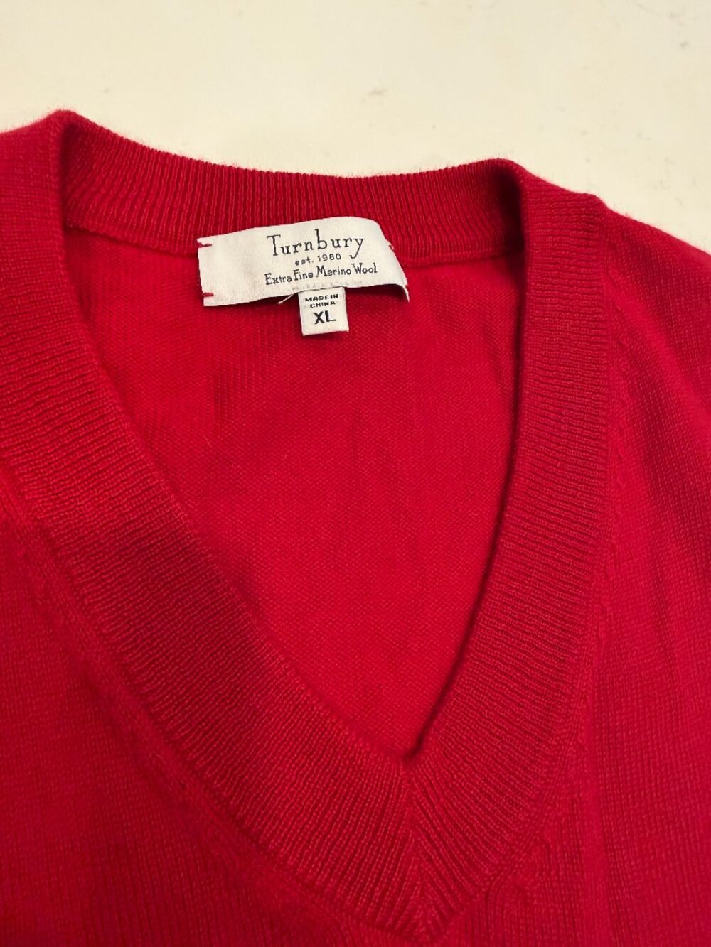 Men's XL Turnberry Merino Wool Red Sweater Vest
